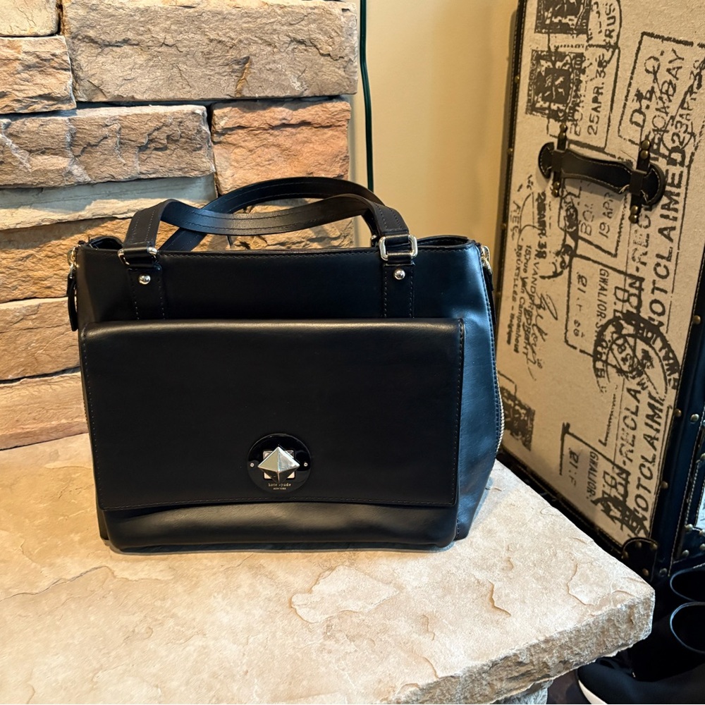 Kate Spade Black Leather Satchel